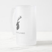 名前をカスタムするトナカイ フロストグラスビールジョッキ (正面左)