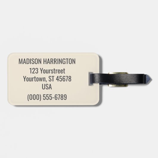 名前をカスタムするトラベルスタンプパターン ラゲッジタグ (裏面横)