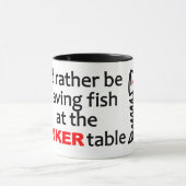 名前をカスタムするトランプのポーカー魚マグ マグカップ (中央)