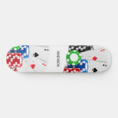 名前をカスタムするトランプのポーカー/カジノ スケートボード (横)