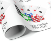 名前をカスタムするトランプのポーカー/カジノ ラッピングペーパー (ロールコーナー)