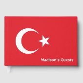 名前をカスタムするトルコ国旗 ゲストブック (正面)
