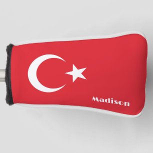 名前をカスタムするトルコ国旗 ゴルフヘッドカバー