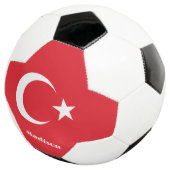 名前をカスタムするトルコ国旗 サッカーボール (3/4)