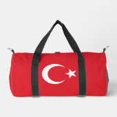 名前をカスタムするトルコ国旗 ダッフルバッグ (正面)