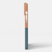 名前をカスタムするトレンディー天然色パレッエレガントト iPhoneケース (左側面)