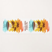 名前をカスタムするトロピカルアイランドサンセット ヨガマット (正面(横))