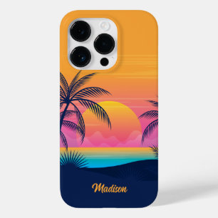 名前をカスタムするトロピカルサンセット Case-Mate iPhone 14 PROケース
