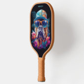 名前をカスタムするトロピカルバケーションドッグ ピックルボールラケット (左)