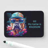 名前をカスタムするトロピカルバケーションドッグ 名札 (インサイチュ)