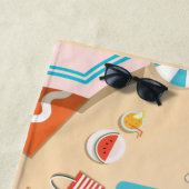 名前をカスタムするトロピカルビーブスサマービーチタオル ビーチタオル (インサイチュ)