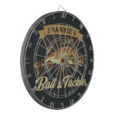 名前をカスタムするトロフィー魚釣りアングラーベイトタックルショップ ダーツボード (正面左)