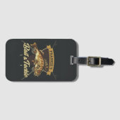 名前をカスタムするトロフィー魚釣りアングラーベイトタックルショップ ラゲッジタグ (正面横)