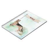 名前をカスタムするドイツシェパードペットドッグ ノートブック (左側)