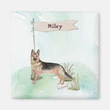 名前をカスタムするドイツシェパードペットドッグ