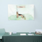 名前をカスタムするドイツシェパードペットドッグ 横断幕 (トレードショー)