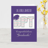 名前をカスタムするドクターフィジカルセラピー卒業 カード (黄色い花)