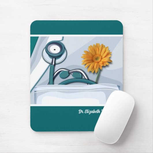 名前をカスタムするドクター賞状 マウスパッド (マウス)