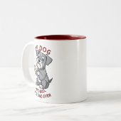 名前をカスタムするドッグパパ父の日パパギフトコーヒー ツートーンマグカップ (正面左)