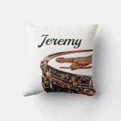 名前をカスタムするドラマーロック&転がミュージシャンドラム クッション (裏面)