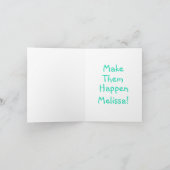 名前をカスタムするドリーム引用文前向き確認カード カード (内部)