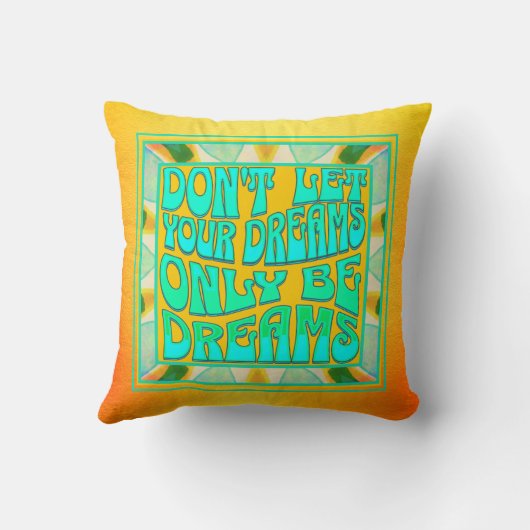 名前をカスタムするドリーム引用文前向き確認 クッション (裏面)