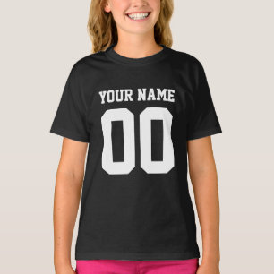 名前をカスタムするナンバーガールズサッカージャージーシャツ Tシャツ