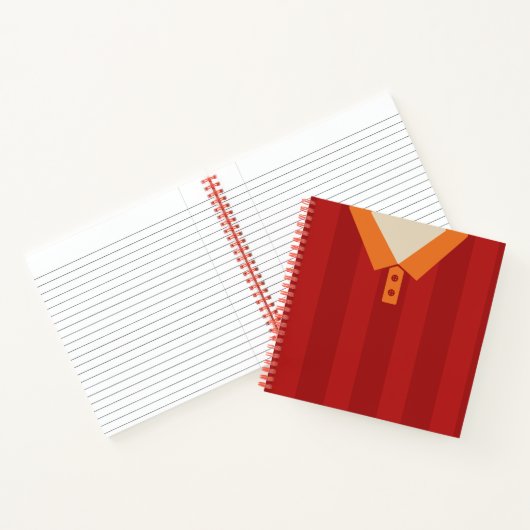 名前をカスタムするナンバーサッカージャージー ノートブック (内部)