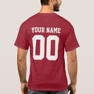名前をカスタムするナンバーメンズサッカーTシャツ Tシャツ