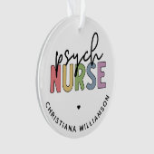 名前をカスタムするナース |精神医学ナース オーナメント (正面)