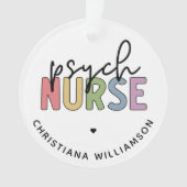 名前をカスタムするナース |精神医学ナース オーナメント (正面)