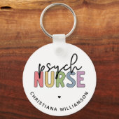 名前をカスタムするナース |精神医学ナース キーホルダー (正面)
