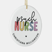 名前をカスタムするナース |精神医学ナース セラミックオーナメント (右)