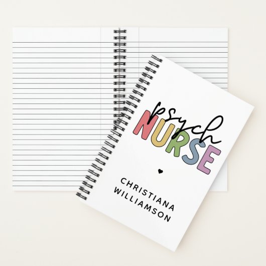 名前をカスタムするナース |精神医学ナース ノートブック (内側)