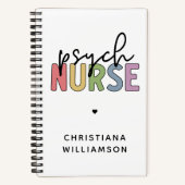 名前をカスタムするナース |精神医学ナース ノートブック (正面)