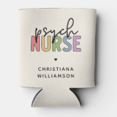 名前をカスタムするナース |精神医学ナース 缶クーラー (正面)