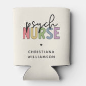名前をカスタムするナース |精神医学ナース 缶クーラー (裏面)