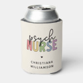 名前をカスタムするナース |精神医学ナース 缶クーラー (缶裏面)