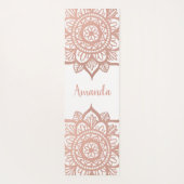 名前をカスタムするニューバラ金ゴールドマンダラホワイト ヨガマット (裏面)