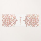 名前をカスタムするニューバラ金ゴールドマンダラホワイト ヨガマット (正面(横))