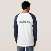 名前をカスタムするニューヨークシティタイポグラフィ服 Tシャツ (裏面フル)