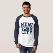 名前をカスタムするニューヨークシティタイポグラフィ服 Tシャツ (正面フル)