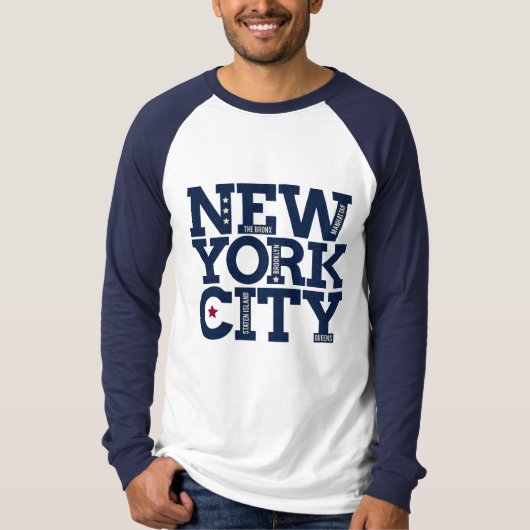 名前をカスタムするニューヨークシティタイポグラフィ服 Tシャツ (正面)