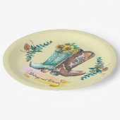 名前をカスタムするニューリ素朴ウェズカウボーイブーツ ペーパープレート (アングル)