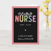 名前をカスタムするニューロナース神経科学ナースギフト カード (黄色い花)