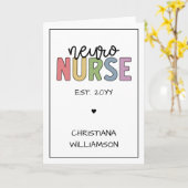 名前をカスタムするニューロナース神経科学ナースギフト カード (黄色い花)