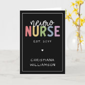 名前をカスタムするニューロナース神経科学ナースギフト カード (黄色い花)