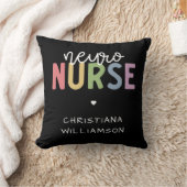 名前をカスタムするニューロナース神経科学ナースギフト クッション (ブランケット)