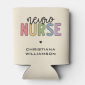 名前をカスタムするニューロナース神経科学ナースギフト 缶クーラー (裏面)