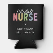 名前をカスタムするニューロナース神経科学ナースギフト 缶クーラー (正面)